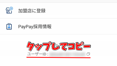 PayPayの電話番号が変更できない　エラー　問い合わせ　ユーザーIDコピー