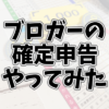 ブロガーの個人事業主がやよいの青色申告とe-Taxで確定申告・青色申告してみた
