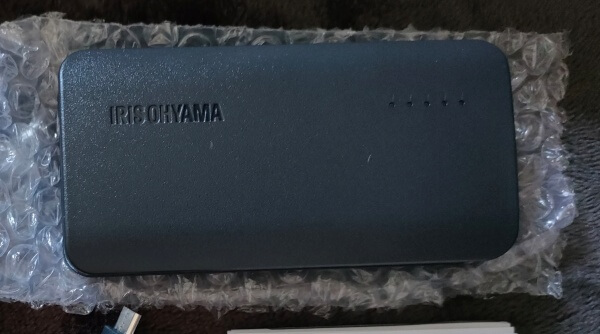 アイリスオーヤマの空調服のモバイルバッテリー　付属品