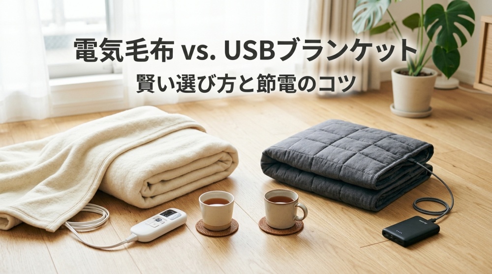 電気毛布とUSBブランケットの違いは？マニアが教える選び方と節電裏ワザ