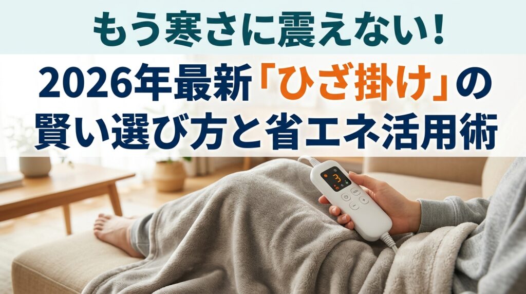 もう寒さに震えない!2026年最新「膝掛け電気毛布」の賢い選び方と節電ワザ