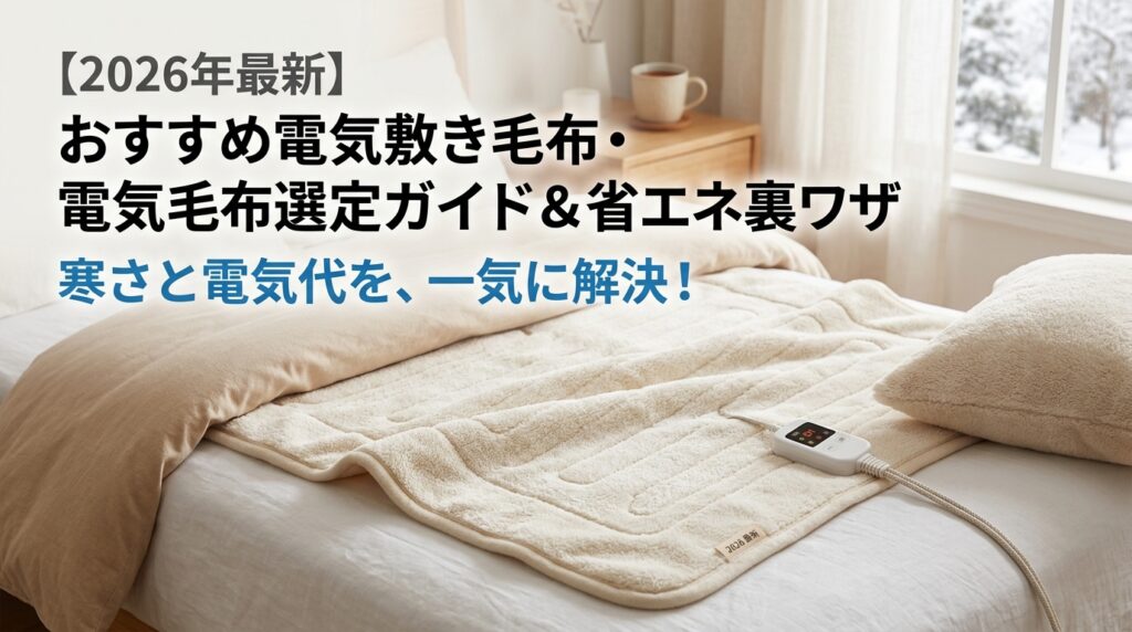 2026年最新】電気敷き毛布のおすすめ選び方と節電ハック｜寒さも電気代も一気に解決