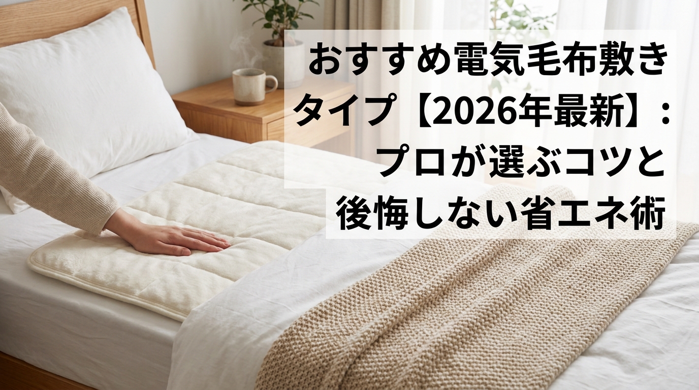 電気敷き毛布おすすめ【2026年最新】プロが選ぶ選び方と後悔しない節電術
