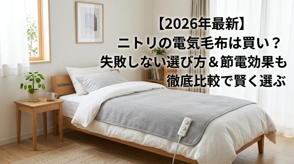【2026年】ニトリの電気毛布は買い?徹底比較で失敗しない選び方と節電術